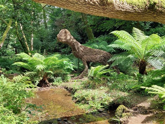 Dinosaur at Canonteign Falls